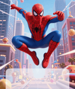 spiderman pozivnica za rodjendan grad dizajn