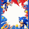 Sonic pozivnica za rodjendan sa prostorom za tekst digitalna