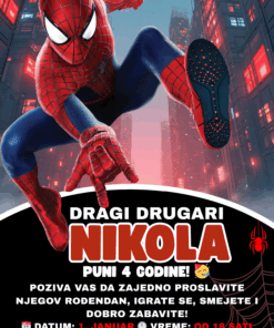 Premium personalizovana pozivnica za rođendan | Unikatni dizajn (24h)