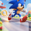 Sonic pastel pozivnica za dečiji rođendan sa prozirnim okvirom