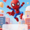 cute spiderman pozivnica rodjendan deca baloni cartoon