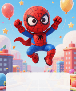 kawaii spiderman pozivnica deciji rodjendan baloni dizajn