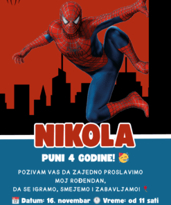 Superhero pozivnica za rođendan | Personalizovana premium (24h)